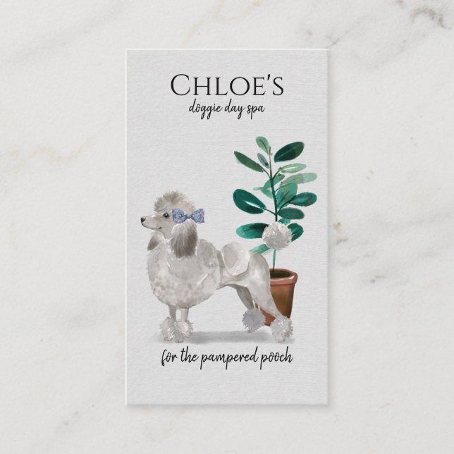 Dog Day Spa Groom Business & Appointment Reminder Business Card (Front)