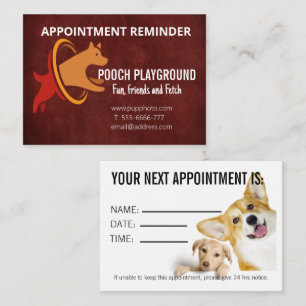 Dog Daycare Business Appointment Card