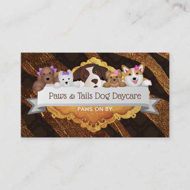 Dog Daycare Business Cards (Front)