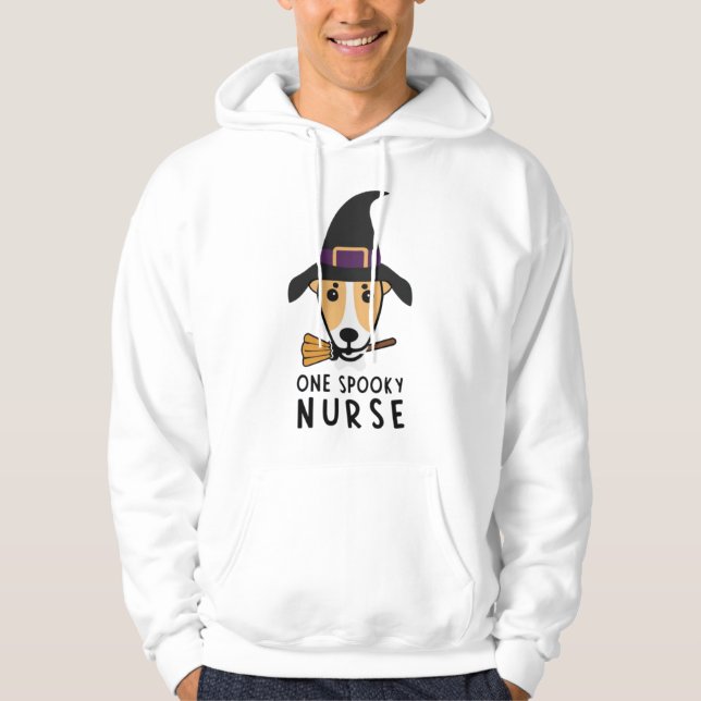 Dog Days of October One Spooky Nurse Dog   Hoodie (Front)