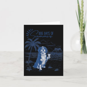 Dog Days of Summer Bernese Beach Vacation Card