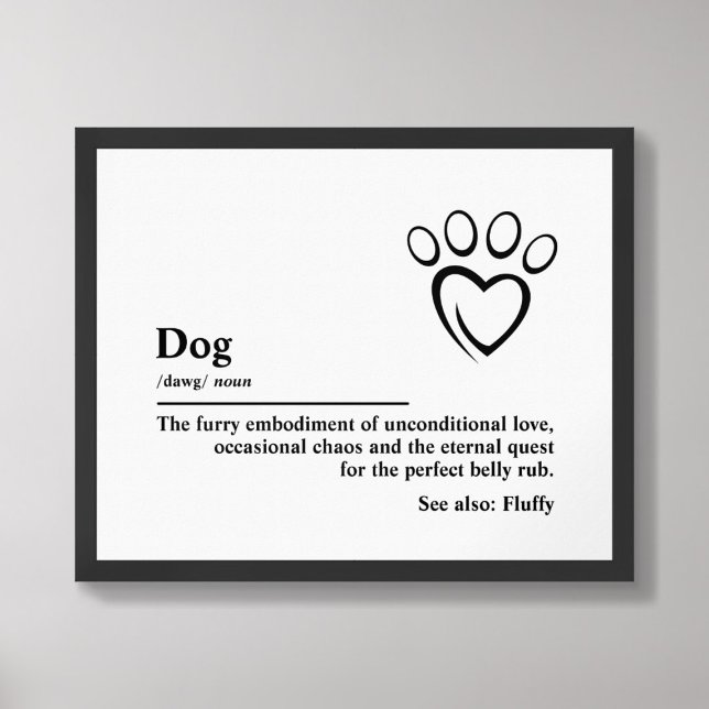 Dog Definition Wall Art Typography Poster (Creator Uploaded)