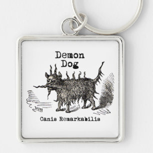 Dog Demon Vintage Funny Cute Key Ring