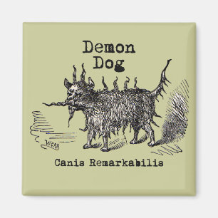 Dog Demon Vintage Funny Cute Magnet