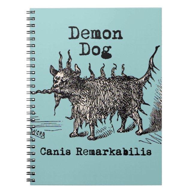 Dog Demon Vintage Funny Cute Notebook (Front)