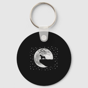 Dog design halloween scary night spooky boxer bats key ring