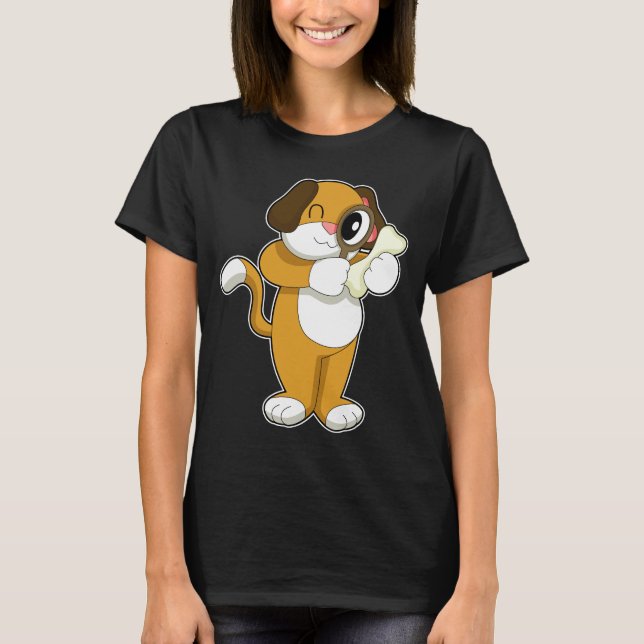 Dog Detective Magnifying glass T-Shirt (Front)