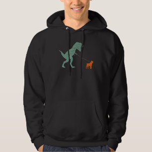 Dog Dinosaur Vintage Tyrannosaurus Rex & Boxer Hoodie