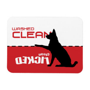 Dog Dishwasher Magnet - Licked Clean