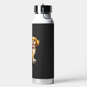Dog Distraction  Vintage Retro Dog Lover Design Water Bottle