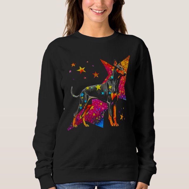 Dog Doberman Pinscher Space Astrophysics Sweatshirt (Front)