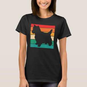 Dog Dog Mum Dad Retro Silhouette Yorkie Terrie T-Shirt