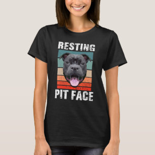 Dog Dog Pitbull Pittie Resting Pit Face Pitbull T-Shirt