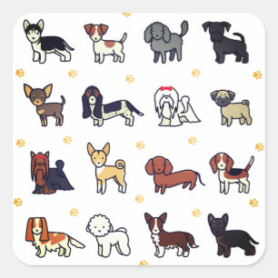 Dog, Doggie, Puppy Square Sticker