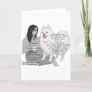 Dog Dogs Breed Woman Lady Saying Poem Greeting Thank You Card