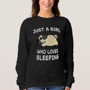 Dog Dogs Pug Nap Sleeping Sleep Pajama Pyjamas Nig Sweatshirt