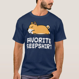 Dog Dogs Shiba Inu Sleeping Sleep Pajama Pyjamas T-Shirt