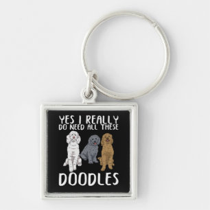 Dog Doodle Mum Gifts Dad Labradoodle Doodle Key Ring