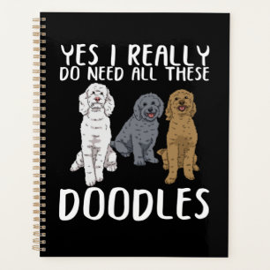 Dog Doodle Mum Gifts Dad Labradoodle Doodle Planner