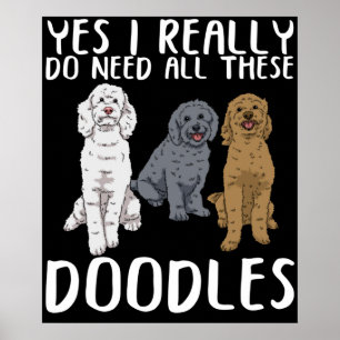Dog Doodle Mum Gifts Dad Labradoodle Doodle Poster