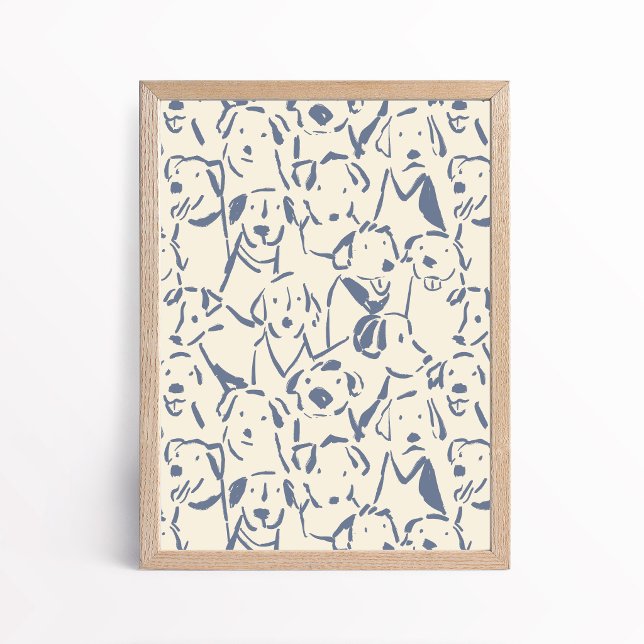 Dog Doodle Sketch Poster Wall Art (Creator Uploaded)