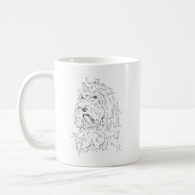 Dog drawing coffee mug Cockapoo (Left)