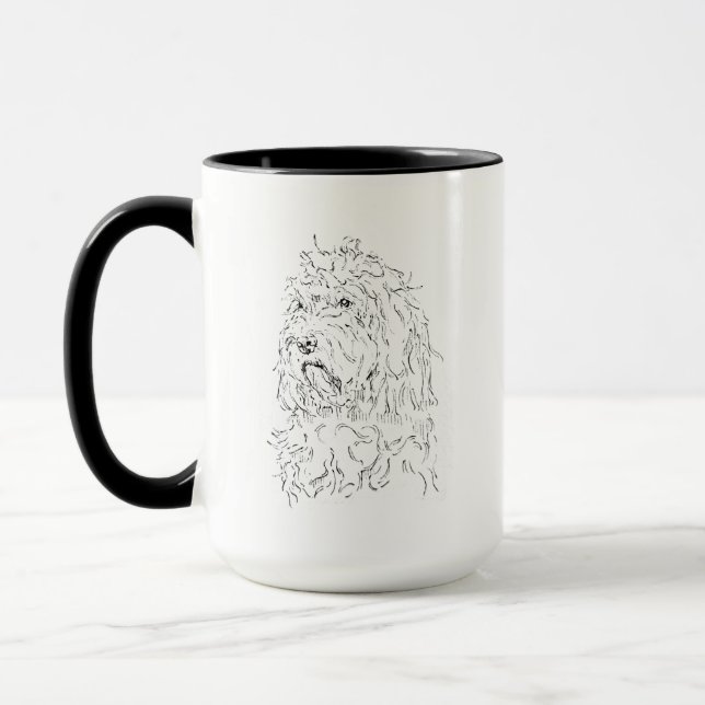 Dog drawing coffee mug Cockapoo (Left)