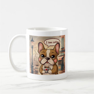 DOG DRINKING COFFEE  MUG