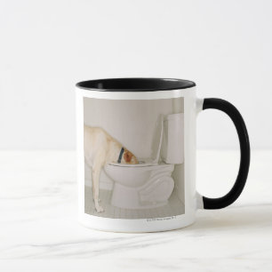 Dog Drinking out of Toilet Mug