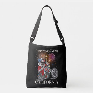 Dog Drives A Motorcycle To California Crossbody Bag