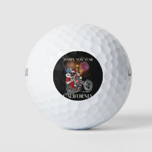 Dog Drives A Motorcycle To California Golf Balls
