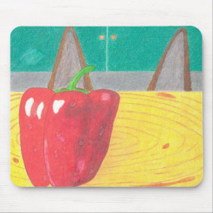 Dog ears and pepper mouse pad