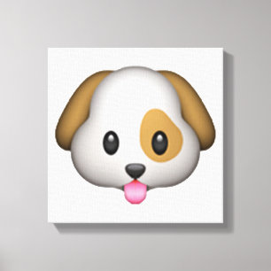 Dog - Emoji Canvas Print