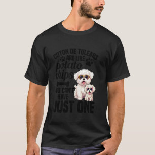 Dog Enthusiast Dog Lover Potato Chips Owner Coton  T-Shirt