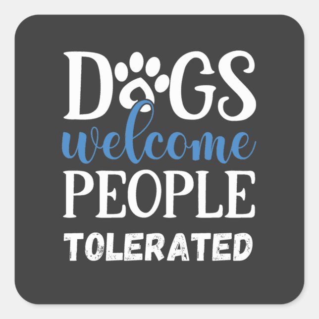 Dog Exercise Needs Square Sticker (Front)