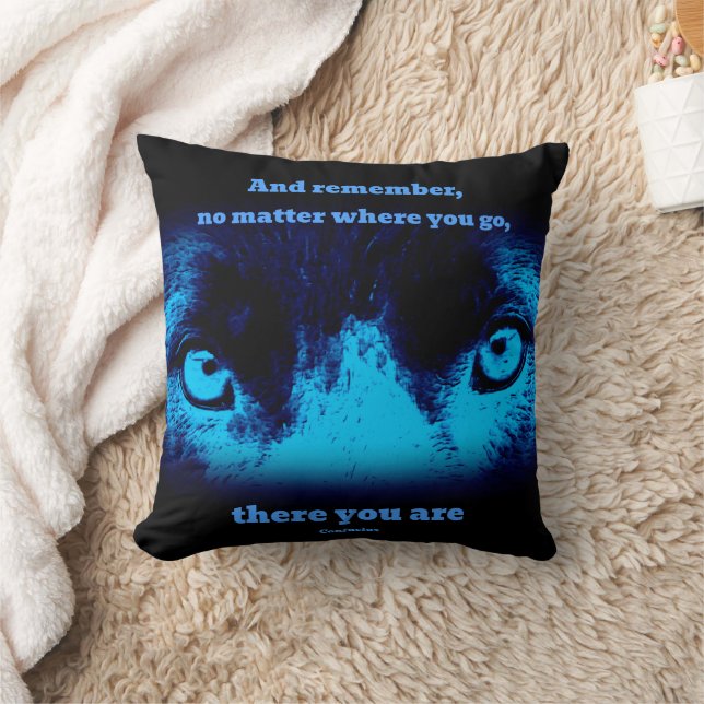 Dog Eyes Confucius Inspirational Quote Cushion (Blanket)