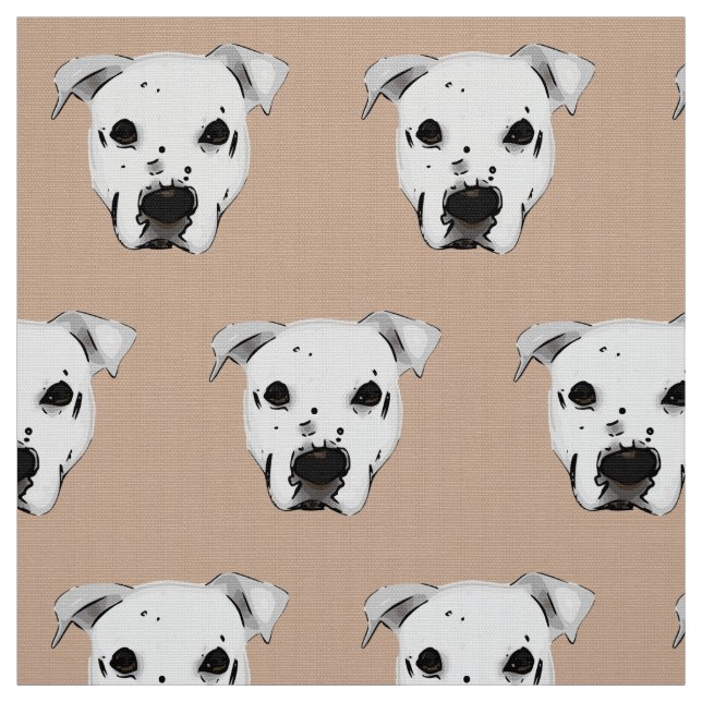 Dog Face Pattern Fabric (Swatch)