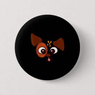 Dog face puppy dogs lovers halloween costume 6 cm round badge
