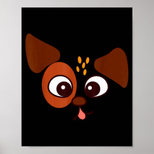 Dog face puppy dogs lovers halloween costume  poster