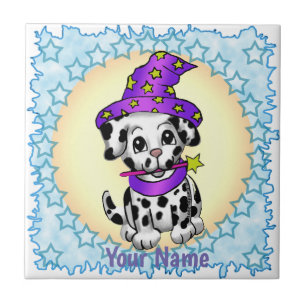 Dog fairy wizard  ceramic tile