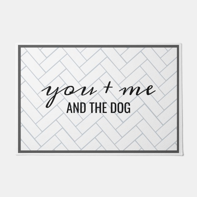 Dog Family Farmhouse Style Doormat (Front)