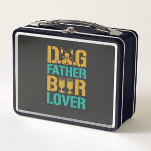 Dog Father Beer Lover Metal Lunch Box