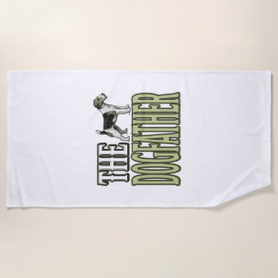 Dog Father Terrier Vintage Engraving Shirt Design_ Beach Towel