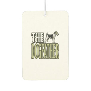Dog Father Terrier Vintage Engraving Shirt Design_ Car Air Freshener