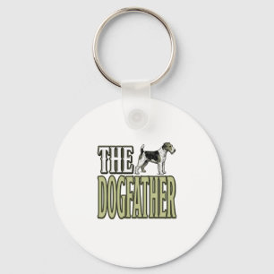 Dog Father Terrier Vintage Engraving Shirt Design_ Key Ring