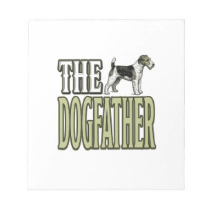 Dog Father Terrier Vintage Engraving Shirt Design_ Notepad