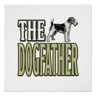 Dog Father Terrier Vintage Engraving Shirt Design_ Poster