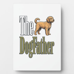 Dog Father Vintage Engraving Dog Lover Design_1 Plaque