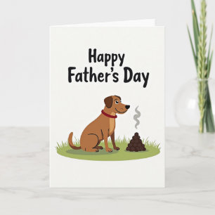 Dog Fathers Day Vapour Illustration Card