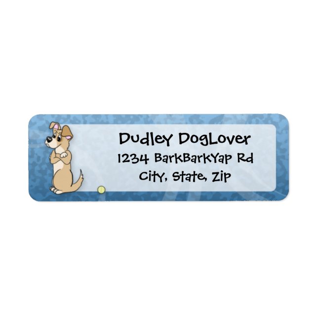 Dog Fetch Attitude Return Address Label (Front)